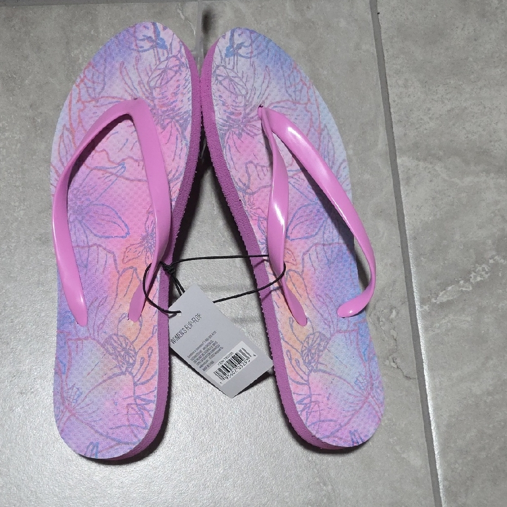 West Loop Pink and Purple Floral Sandals